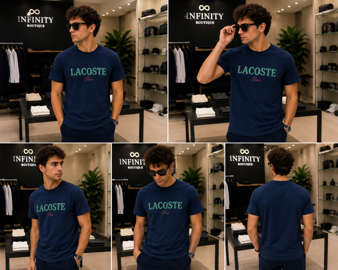 T-Shirt Lacoste Paris Logo – Blu Navy