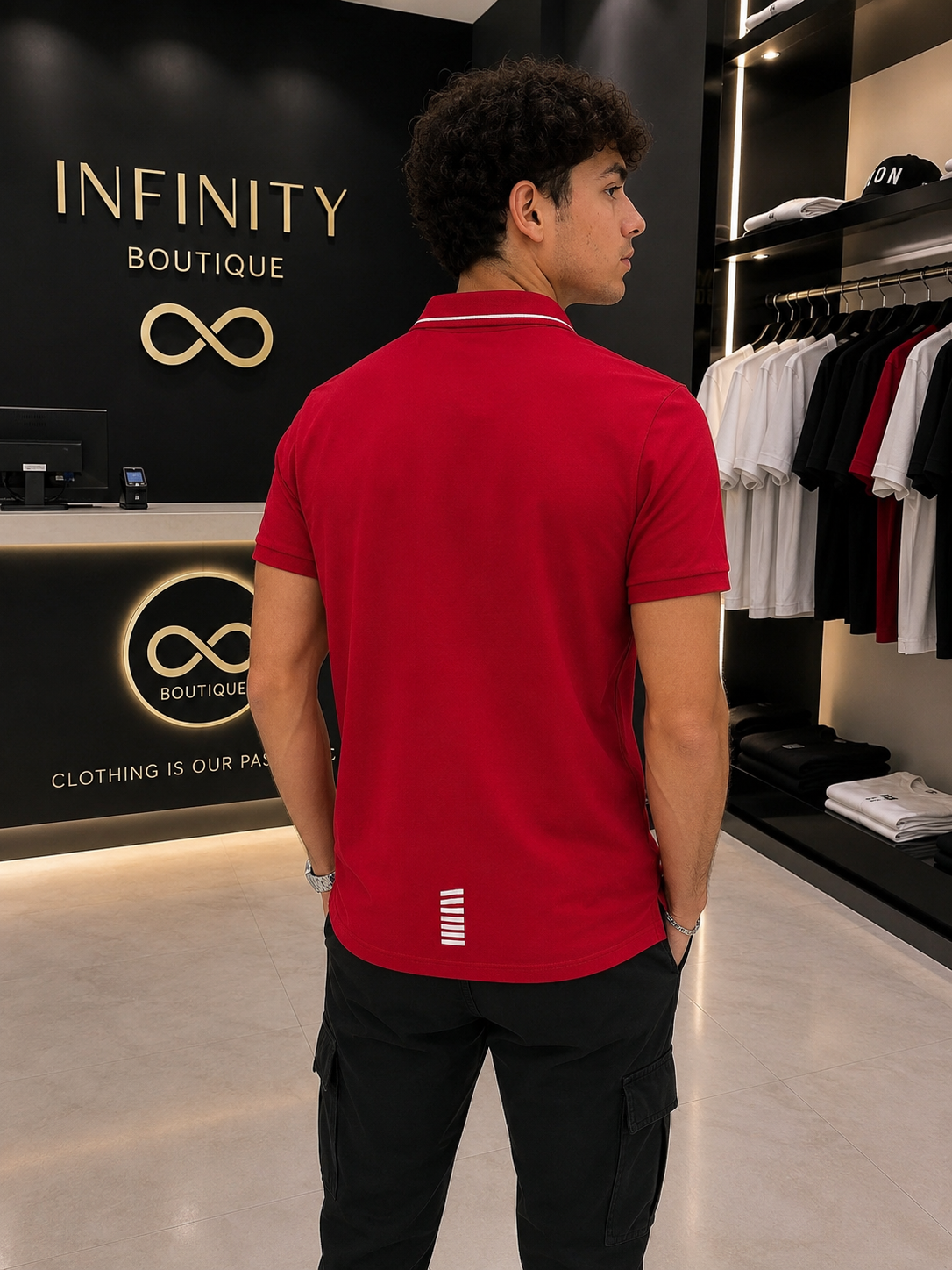 Polo EA7 Emporio Armani Rossa