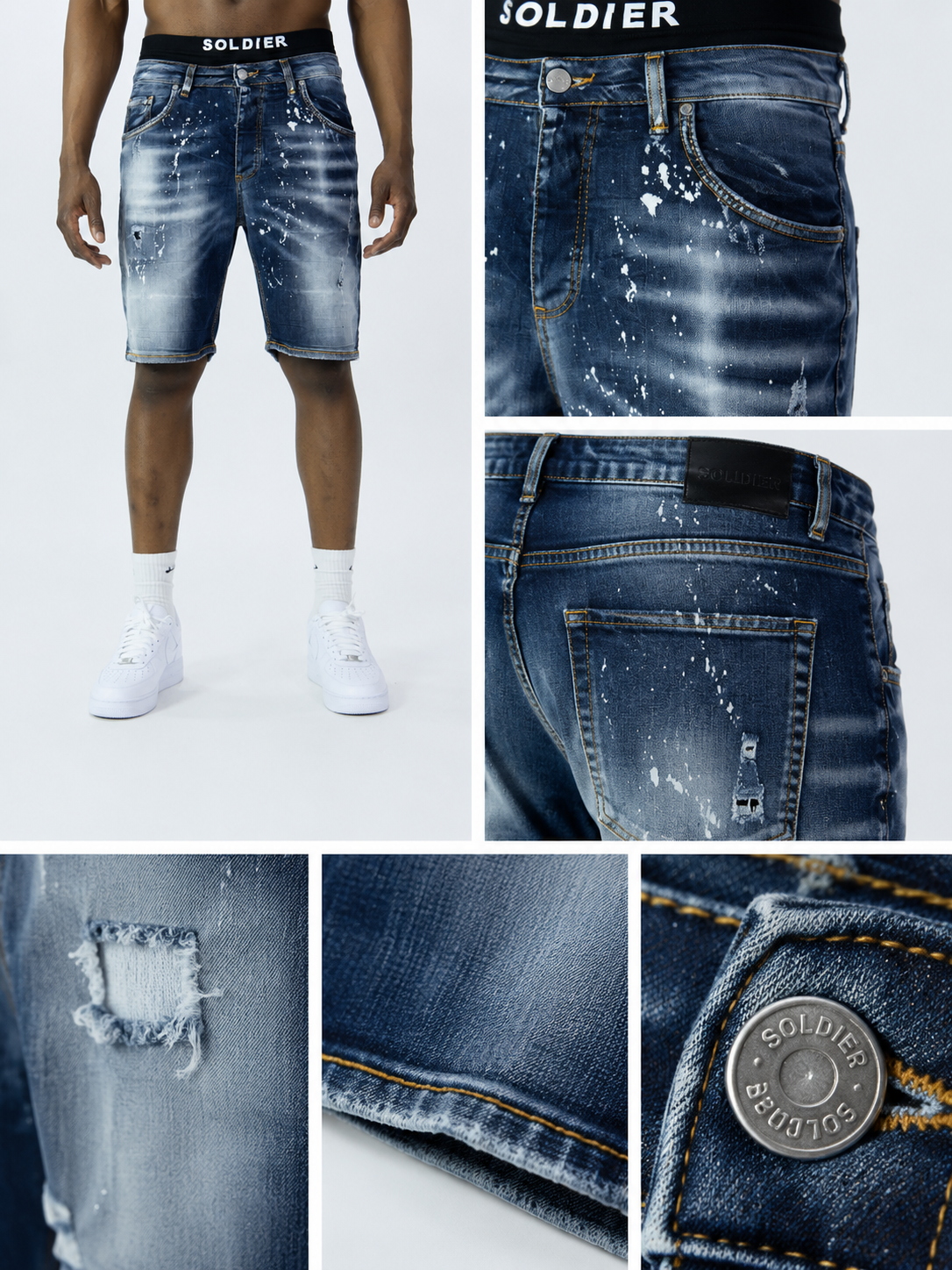 Bermuda Jeans Blue Washed Essential Fit – Soldier