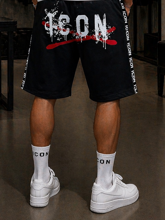 Completo T-shirt + Bermuda ICON – Black & White Street Set