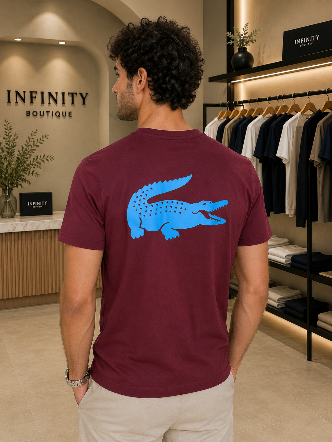 T-Shirt Lacoste Bordeaux – Classic Fit