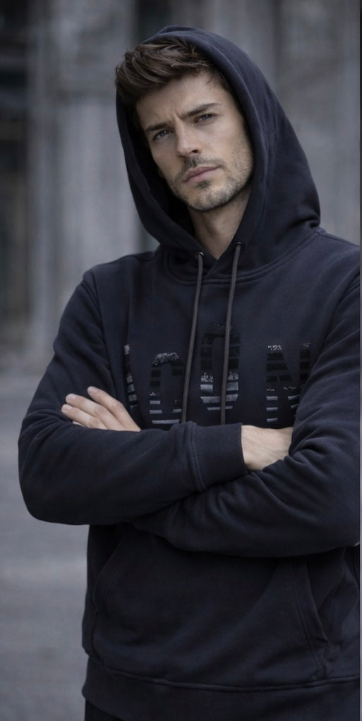 ⚫ Felpa Hoodie "ICON" – Urban Style, Massima Personalità