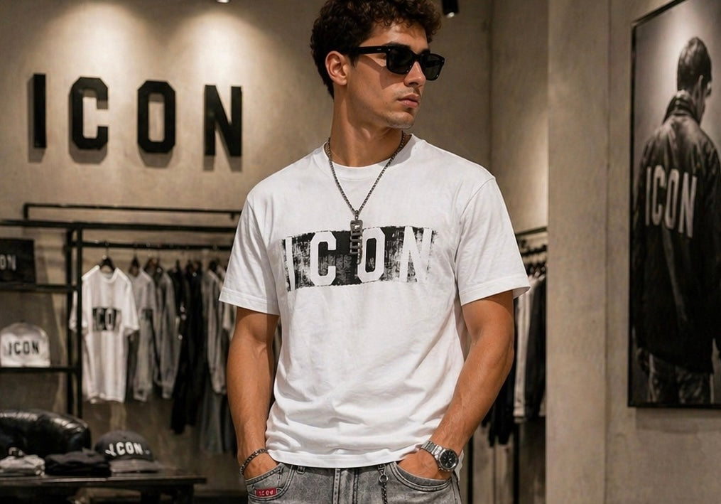 T-shirt logo effetto pittura