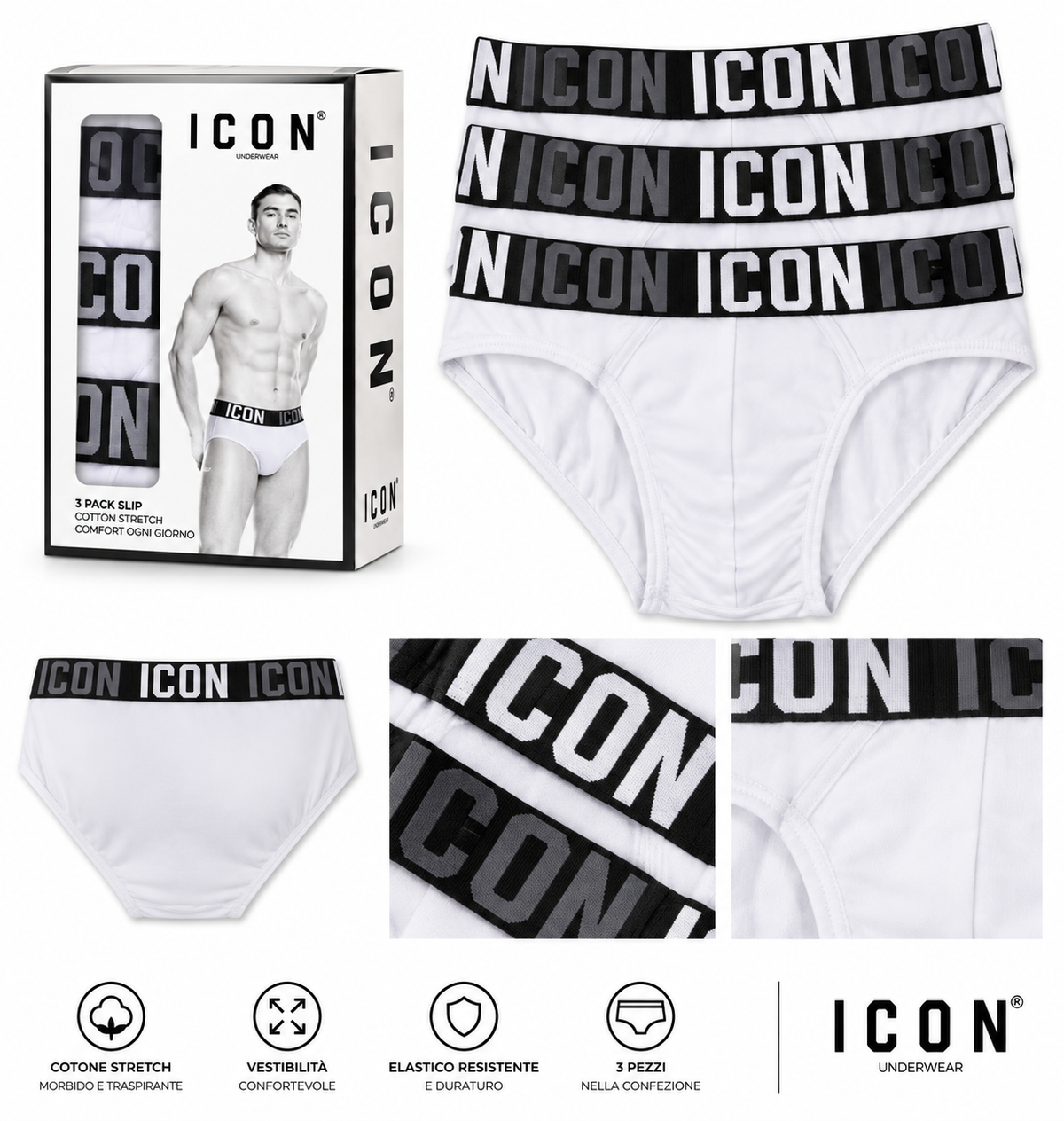 Slip Uomo ICON – 3 Pack