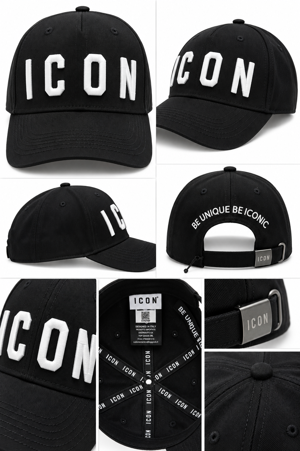 Cappellino ICON – Nero&bianco