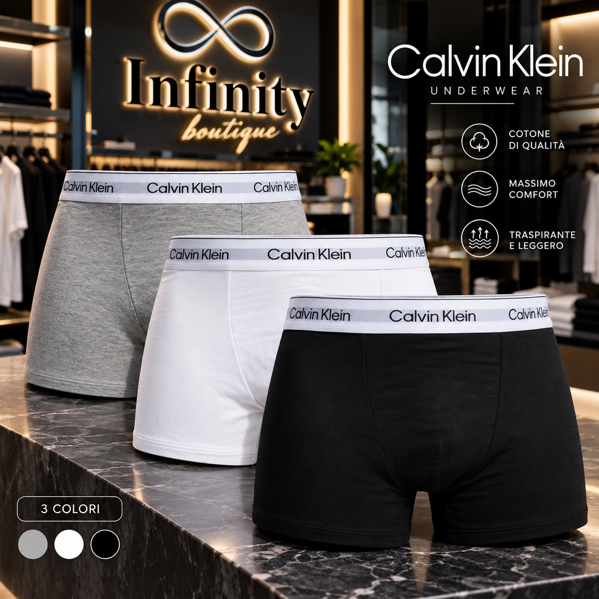 Boxer Uomo Calvin Klein – 3 Pack