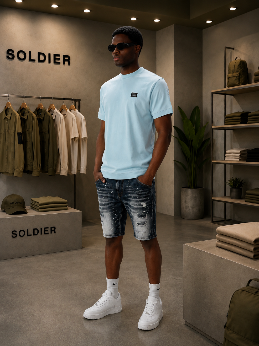 Bermuda Jeans Washed Black Destroyed – Soldier