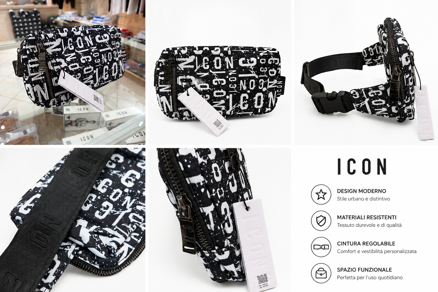 Marsupio ICON Urban Black & White