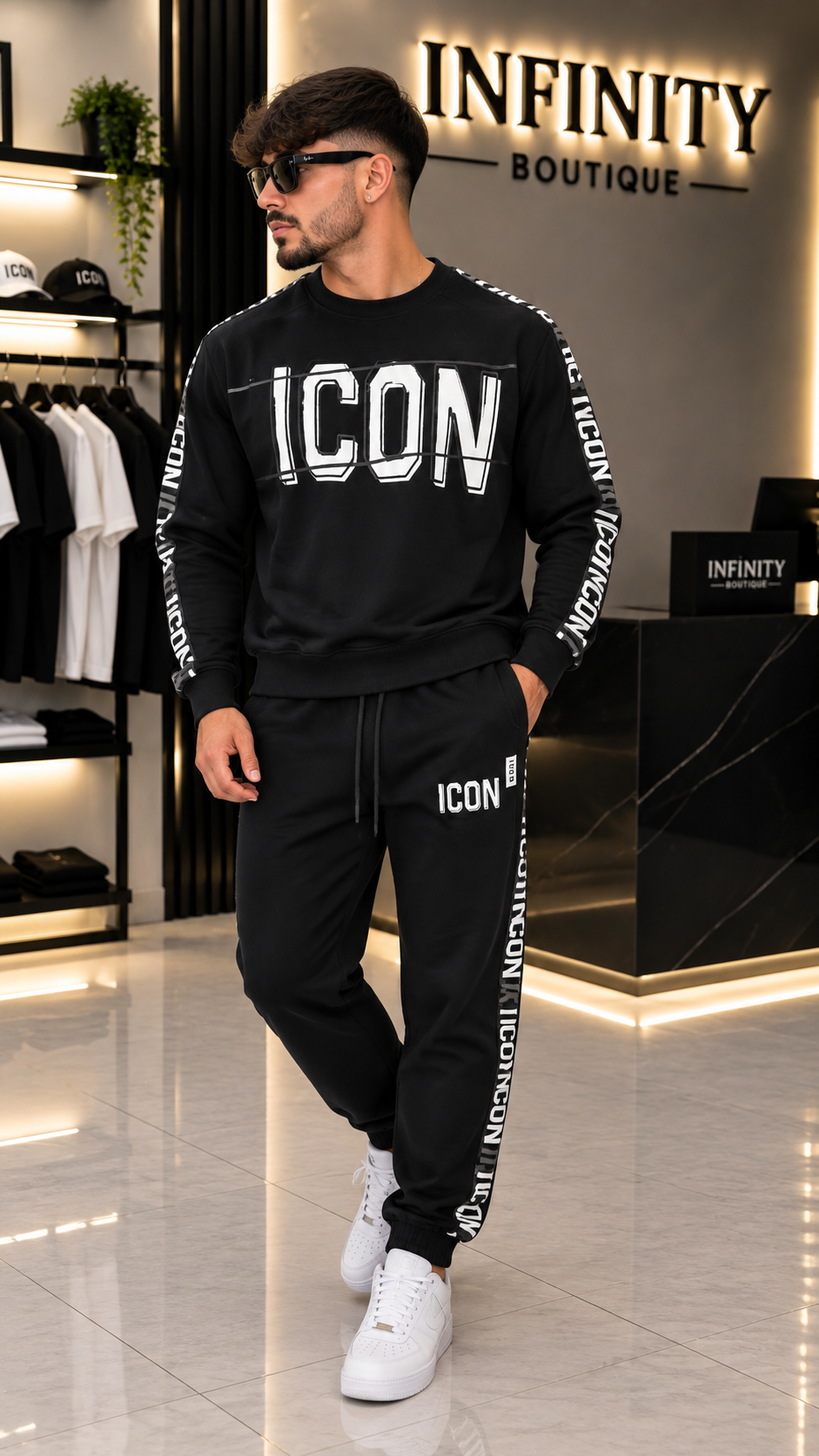 🖤 Felpa girocollo ICON- Gros gommato