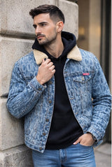 giacca in denim “ICON”   felpata