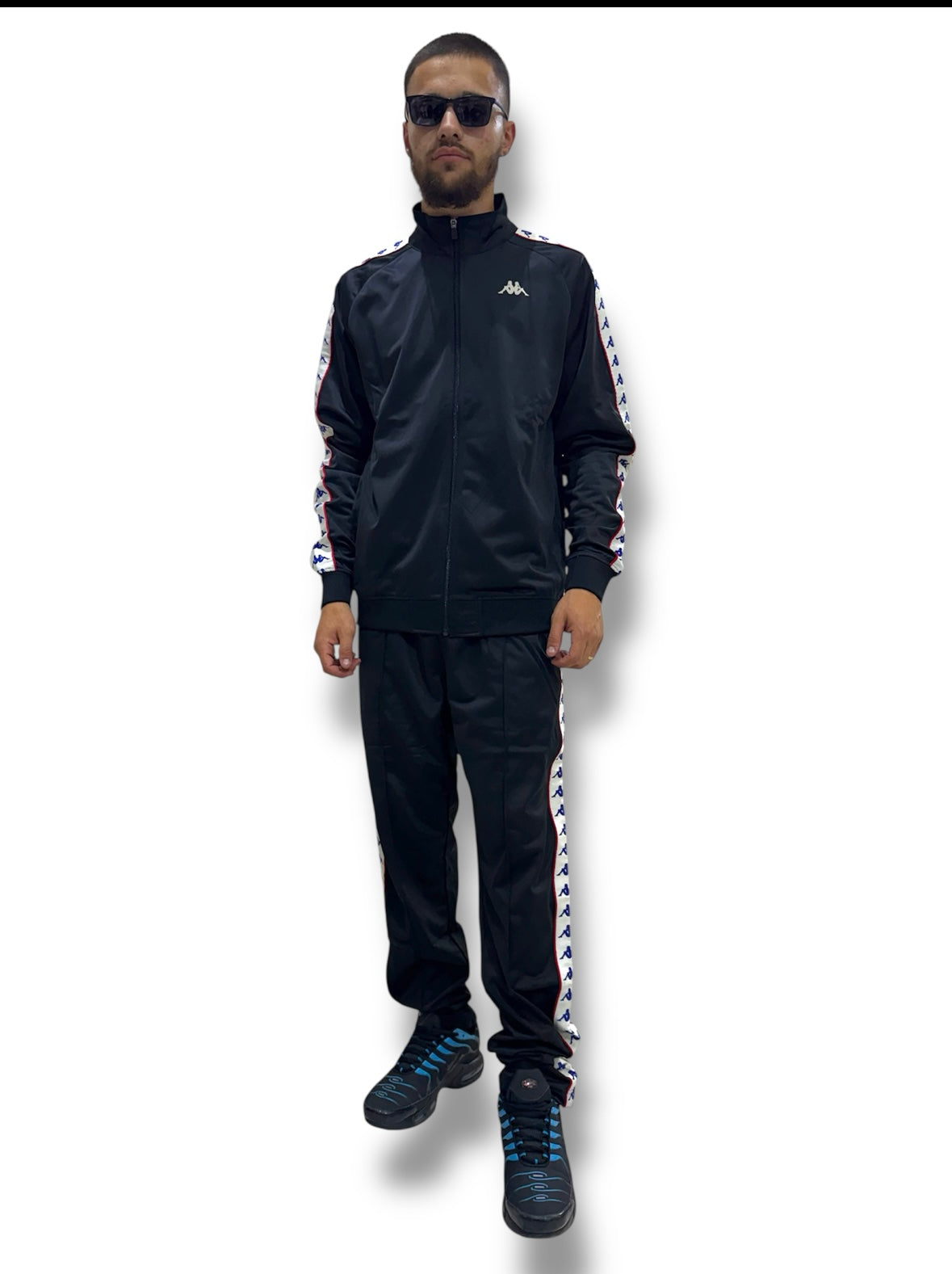 Completo Tuta Kappa Uomo – Nero con Bande Logate