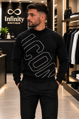Maglioncino Icon scritta trasversale ricamata 🧵