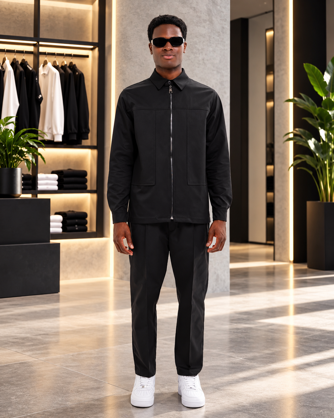 Completo Soldier Uomo Total Black
