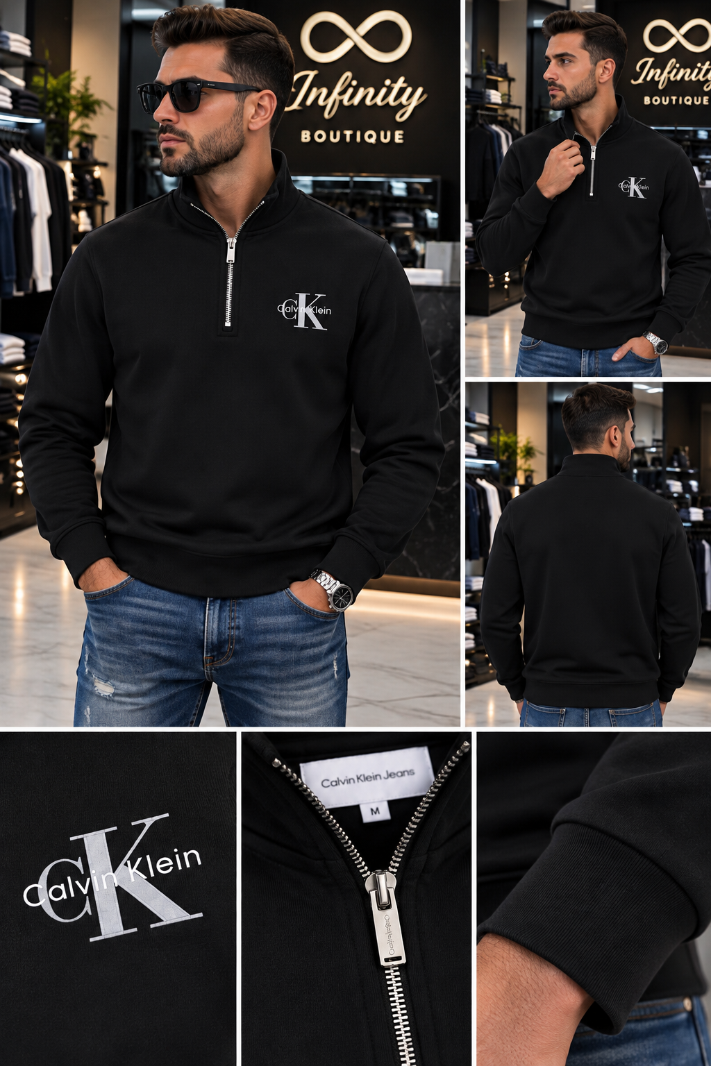 Calvin Klein Jeans – Felpa Uomo Mezza Zip