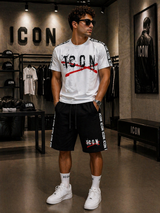 Completo T-shirt + Bermuda ICON – Black & White Street Set