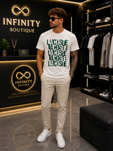 T-shirt Lacoste Logo All Over – Bianco/Verde