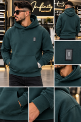 Felpa Uomo SOLDIER con Cappuccio – Verde Petrolio
