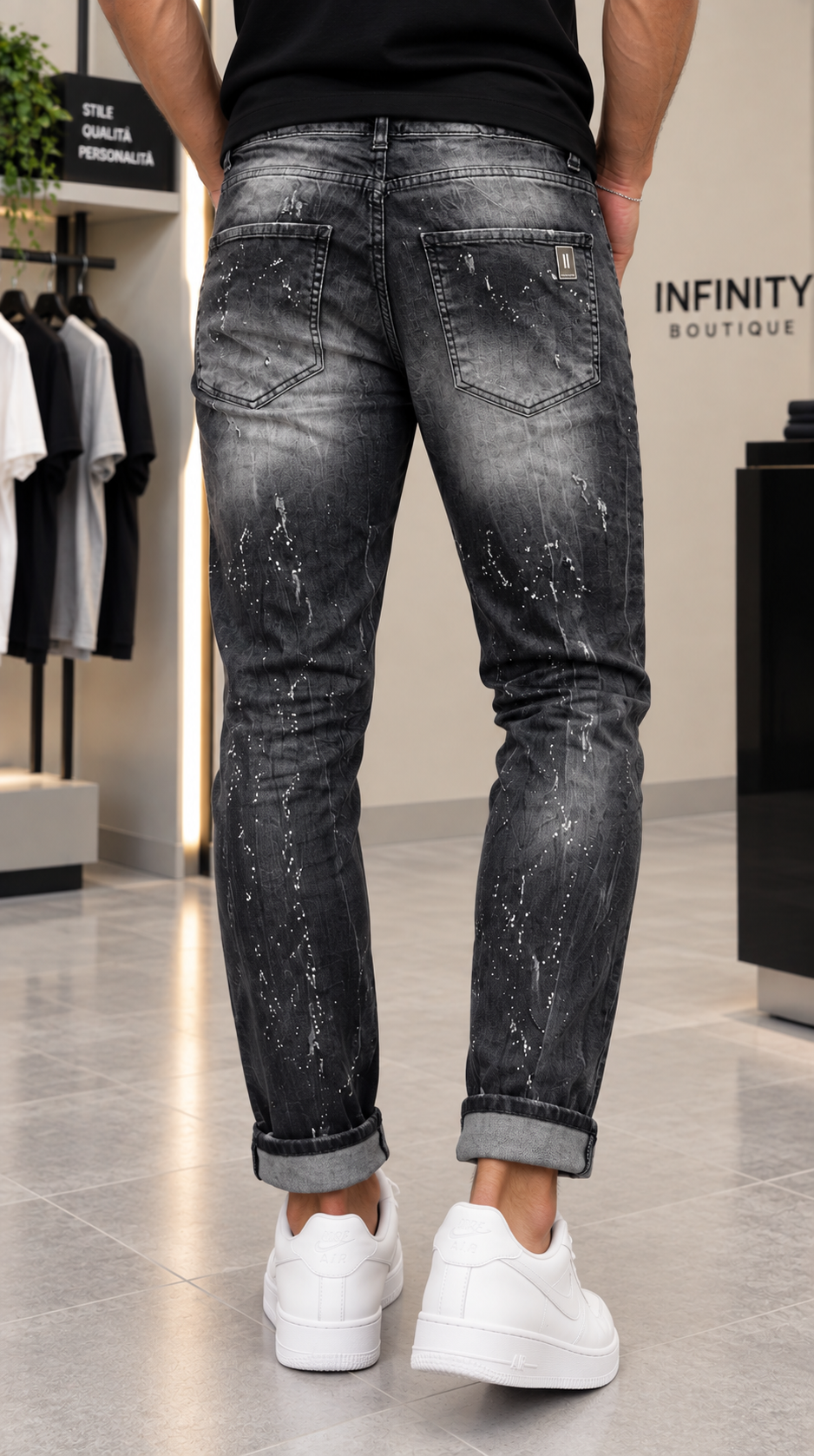 Jeans Soldier – Nero/Grigio schizzi