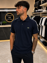 Polo Lacoste Uomo con Bande Logo sulle Spalle - Regular Fit – Piqué di Cotone Stretch